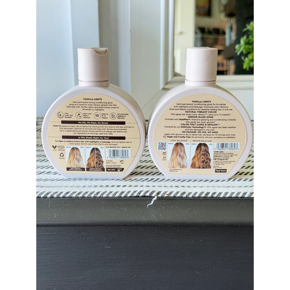 Glaze SuperGloss Vanilla Lights Hair Gloss 2-Pack Brunette Highlights - Picture 2 of 2